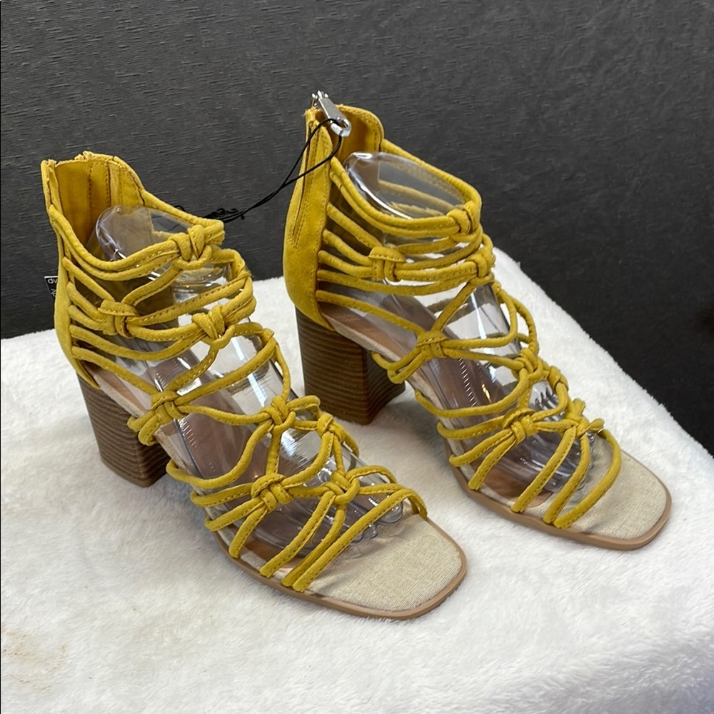 DV by Dolce Vita Yellow Strappy Heels‎